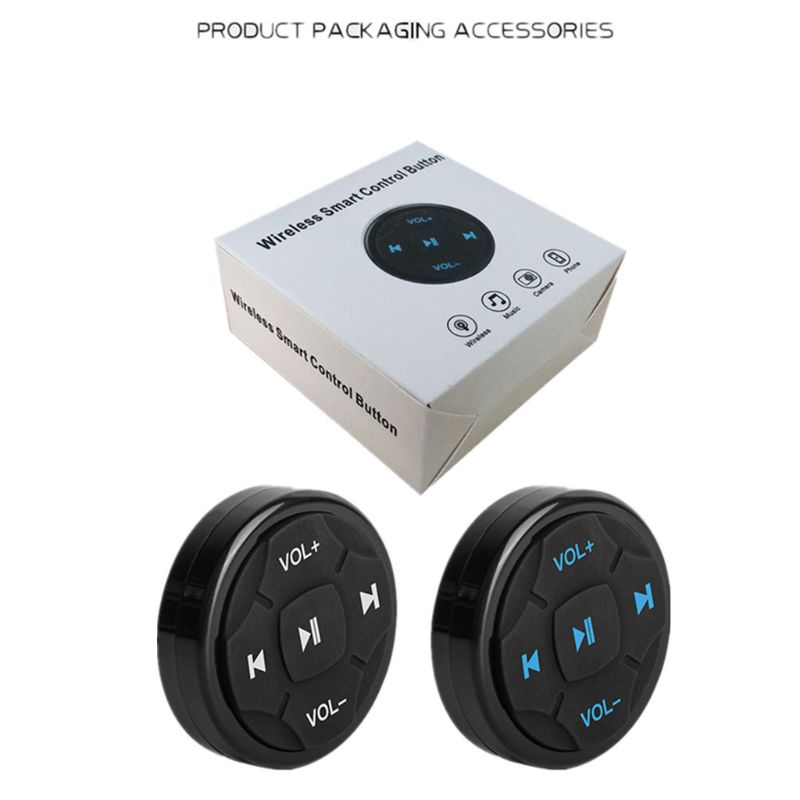 Universal Car Steering Wheel Wireless Bluetooth Remote Control Media Button