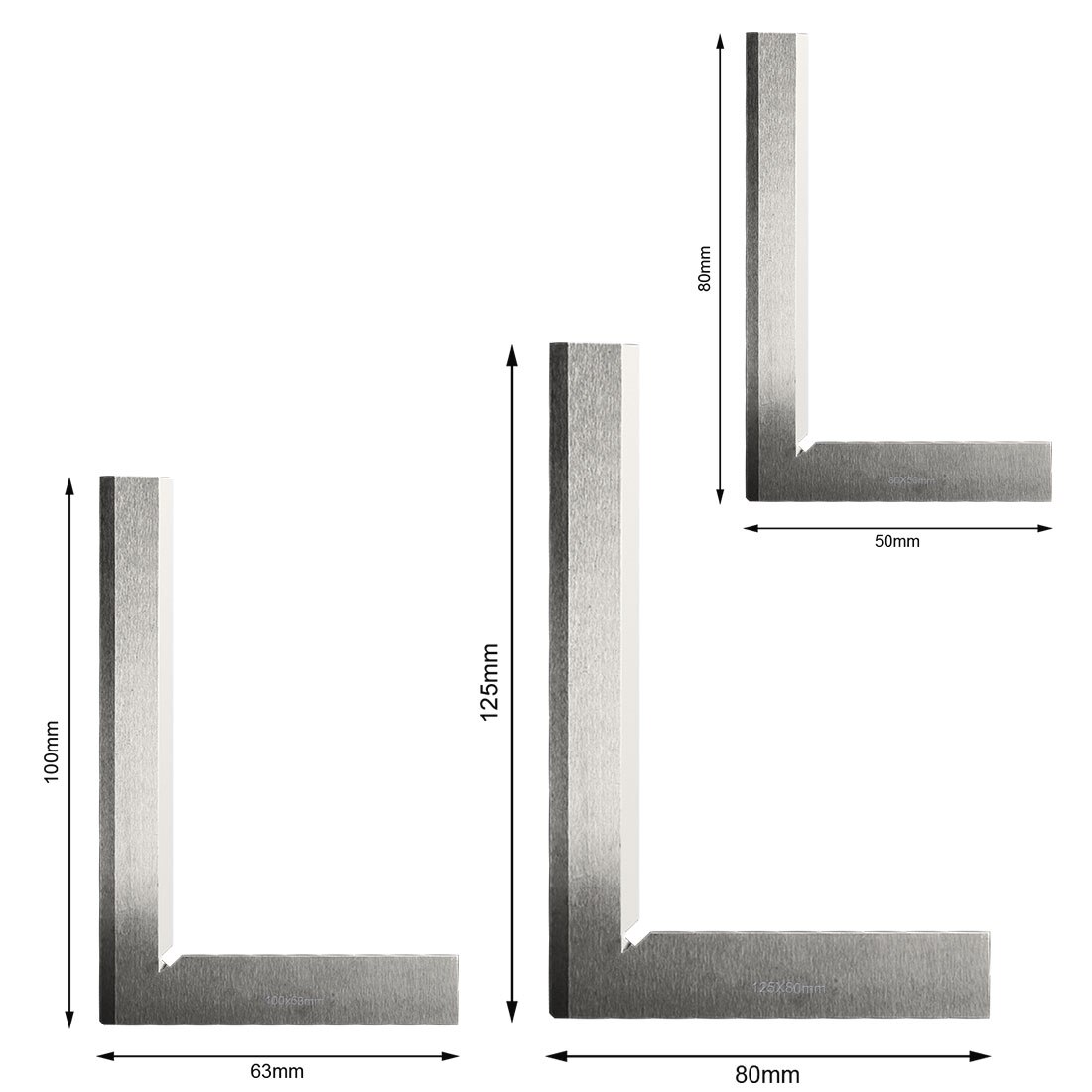90 Graden Rechte Hoek Heerser Houtbewerking Carbon Staal Hoge Precisie Meetinstrument Precisie Grond Staal Gehard Hoek