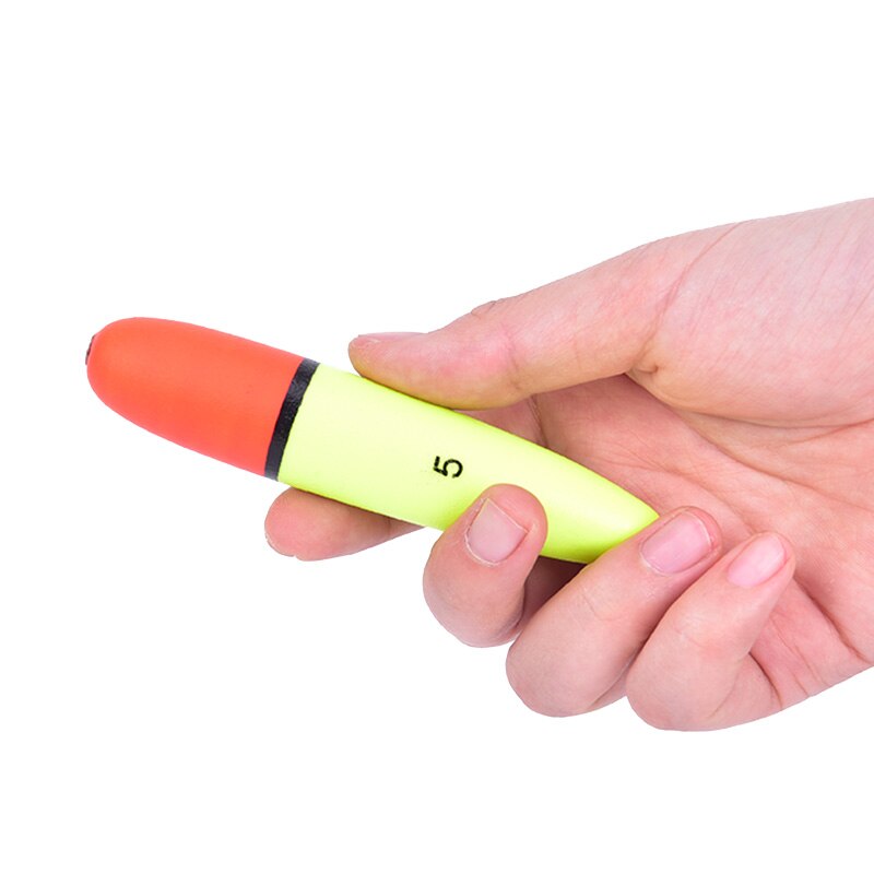 2pcs EVA Red & Yellow Inline Bobber Float Saltwater Fishing Floats Catfish Pike Live Bait Float