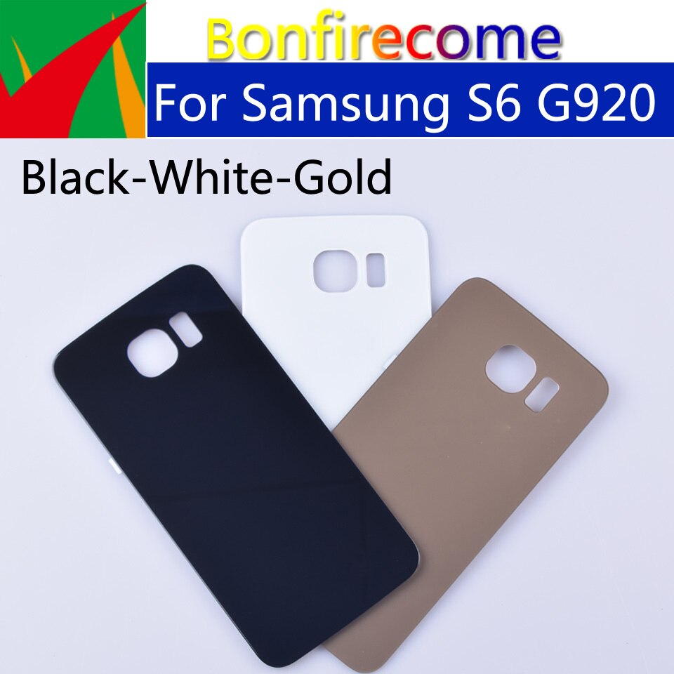Batterij achterklep voor samsung galaxy  s6 g920 g920f g920a g920fd g920i behuizing achterklep vervangende onderdelen