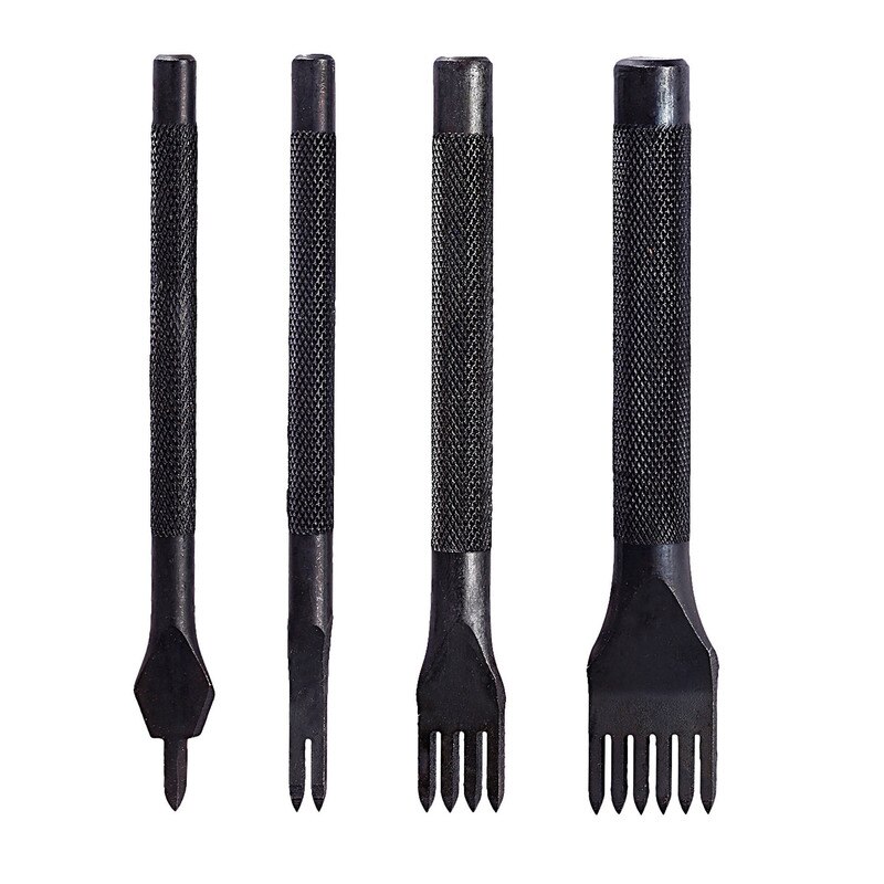 3mm 4mm 1/2/4/6 Prong Inch Chisel Leather Craft Tools Hole Punch Lacing Stitching Perforate Leathercraft Hole Puncher In Belts