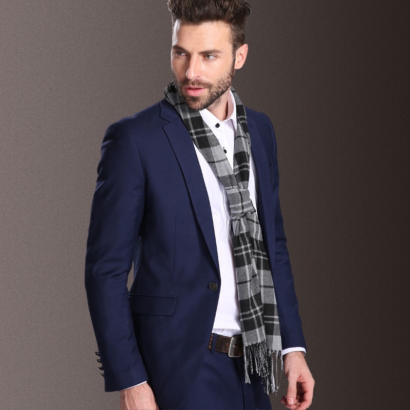 Europa Mode Sjaal Sjaals Mannen Winter Warm Tartan Sjaal Business Sjaal Plaid Katoen Wraps Bufanda Foulard Szaliki Ik Chusty: 3