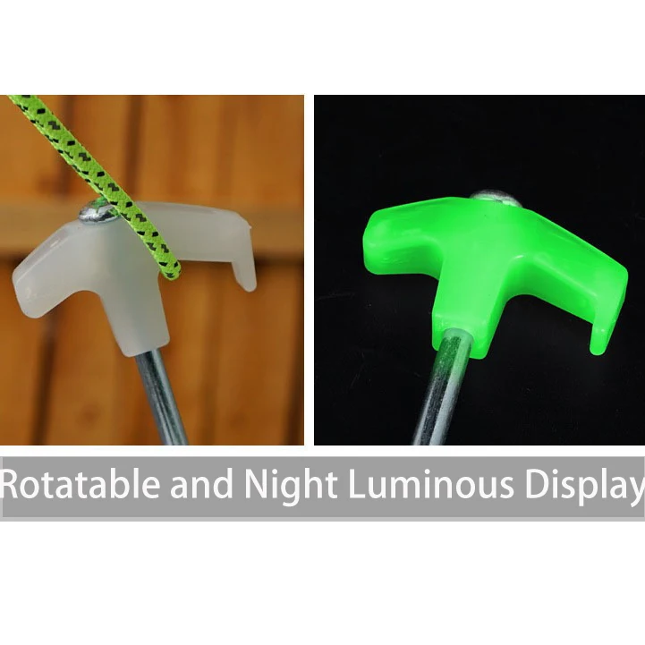 4 Stuks Outdoor Tent Nail 20/25/30 Cm Schroef Anker Stakes Haringen Schroef In Tenten Peg grond Nagels M8 Koolstofstaal Camping Trip Tent Peg