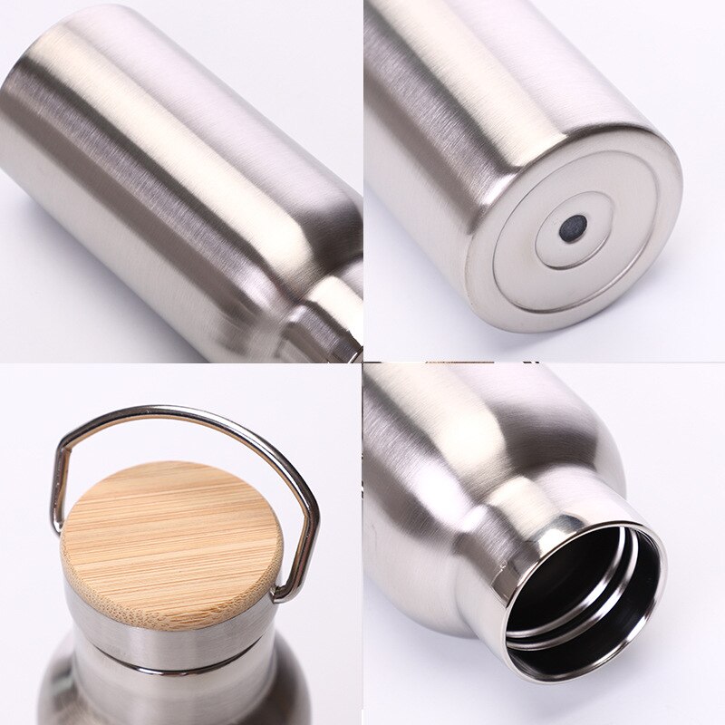 stainless steel thermos bottle double wall water bottle for travel camping hiking cycling