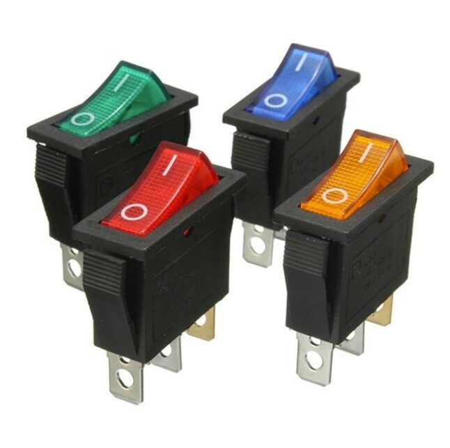 KCD3 Rocker Switch On-Off 2 Positie 3 Pin Elektrische Apparatuur Met Licht Schakelaar 16A 250VAC/ 20A 125VAC 35Mm * 31Mm * 14Mm