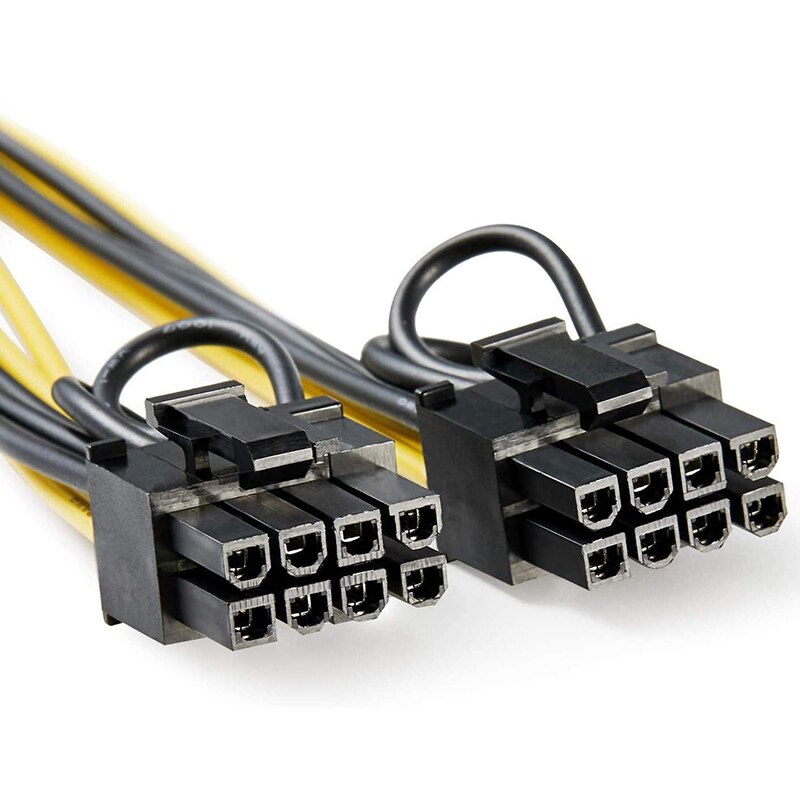 6 Pin to Dual 8 Pin PCIe Adapter Power Cables, 6 Pin to Dual PCIe 8 Pin (6+2) Image Card PCI Express Power Adapter