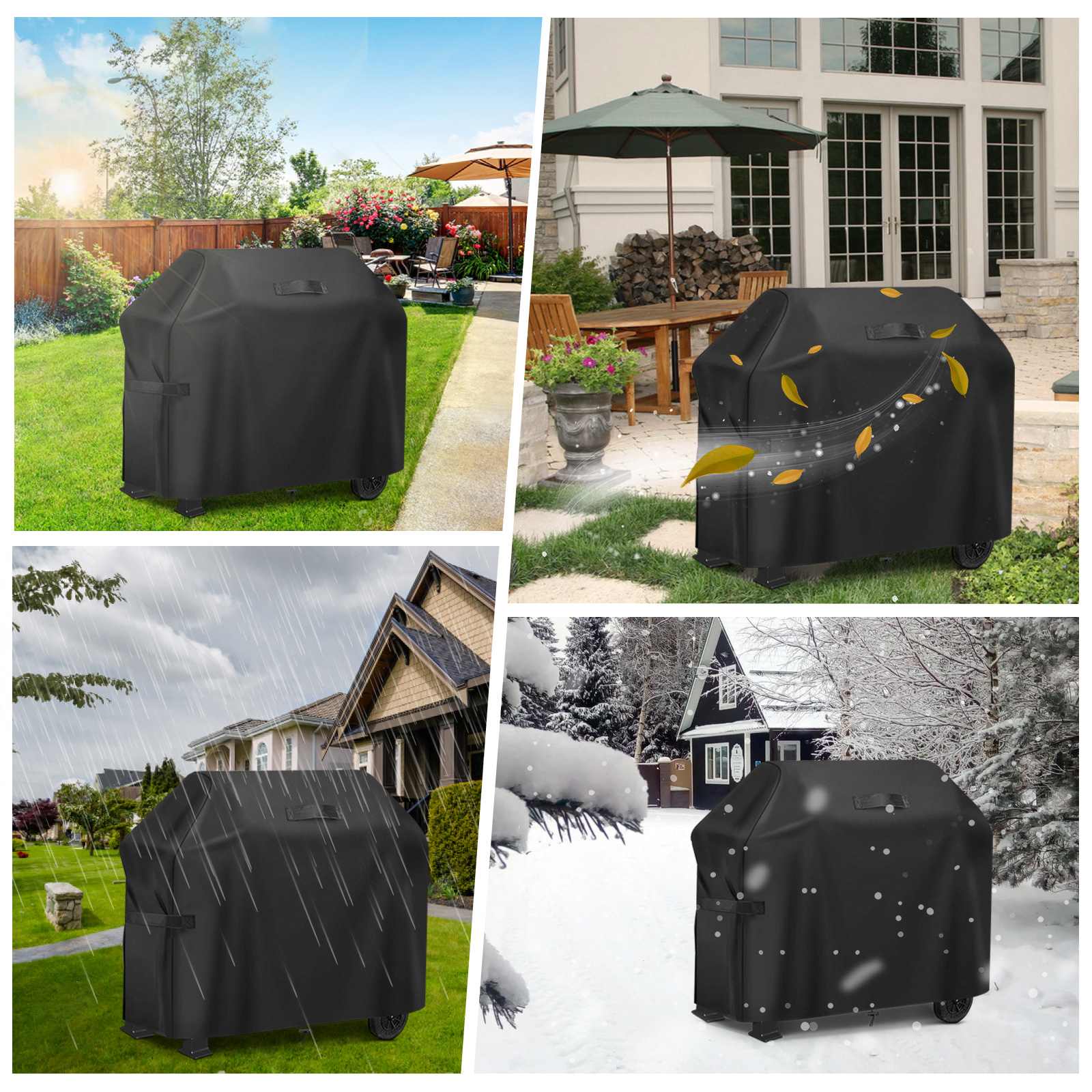 KING DO WAY – housse de protection pour Barbecue d&#39;extérieur, étanche à la poussière, robuste, rond, 420D