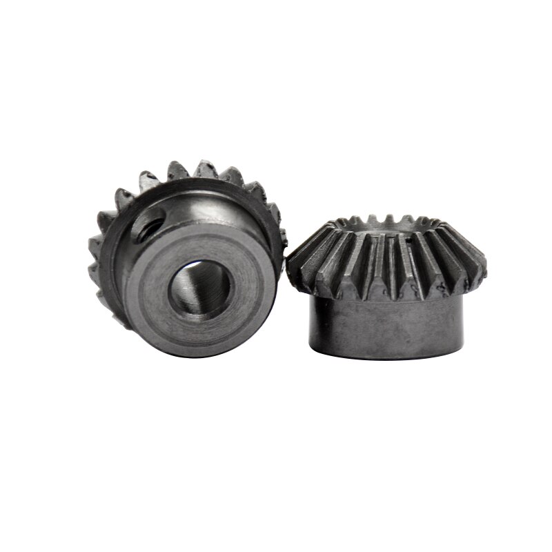 YIMAKER 2 stuks 6mm Metalen Conische Tandwielen 1 Module 20 Tanden Met Binnenste Gat 6mm 90 Graden Drive commutatie