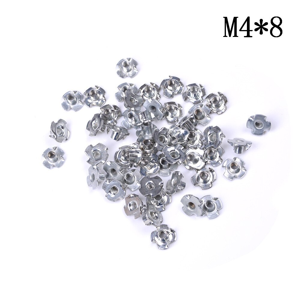 50Pcs/lot Sizes M3 M4 M5 M6 M8 Threaded Insert Nut Furniture Nuts For Wood Hex Socket Screw Flanged Barbed Zinc