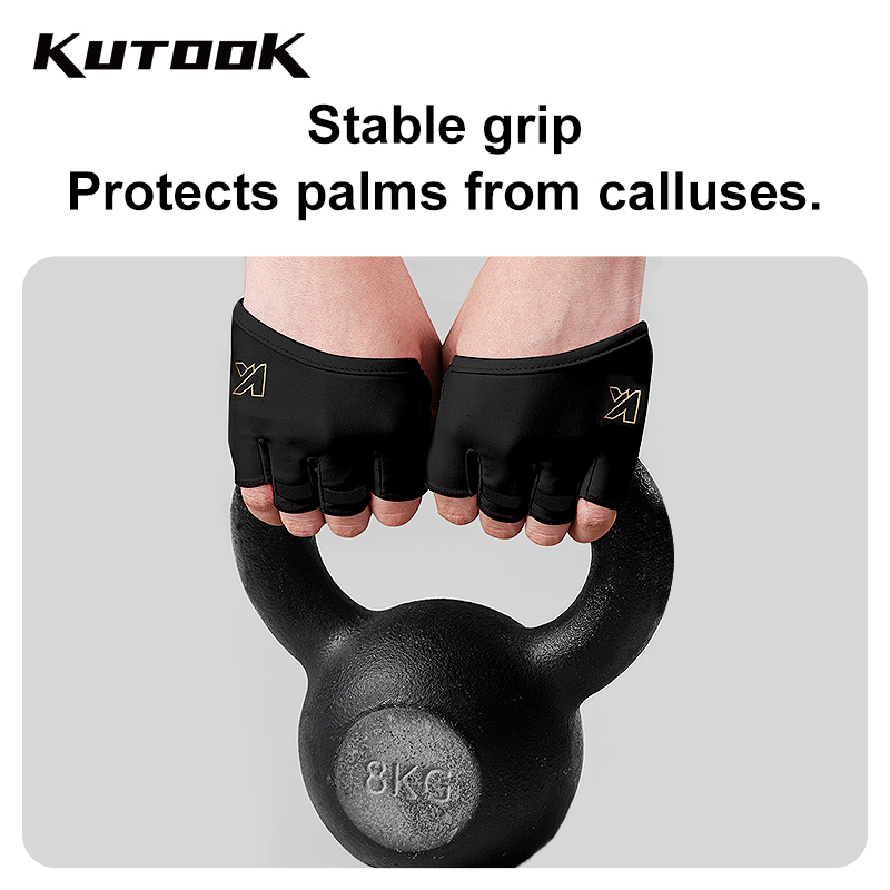 KUTOOK Fitnessstudio Fitness Halbfinger-Handschuhe für Herren und Damen, für Crossfit, Trainingshandschuh, Energie-Gewichtheben, Bodybuilding, Handschutz