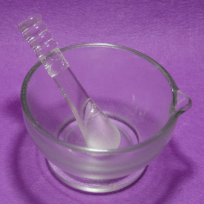 Glass Mortar,120mm Glass Mortar and Pestle Item!