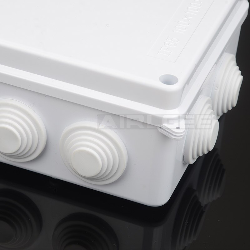 ABS Plastic IP65 Waterproof Junction Box DIY Outdoor Electrical Connection Box Cable Branch Box 200x100x70mm