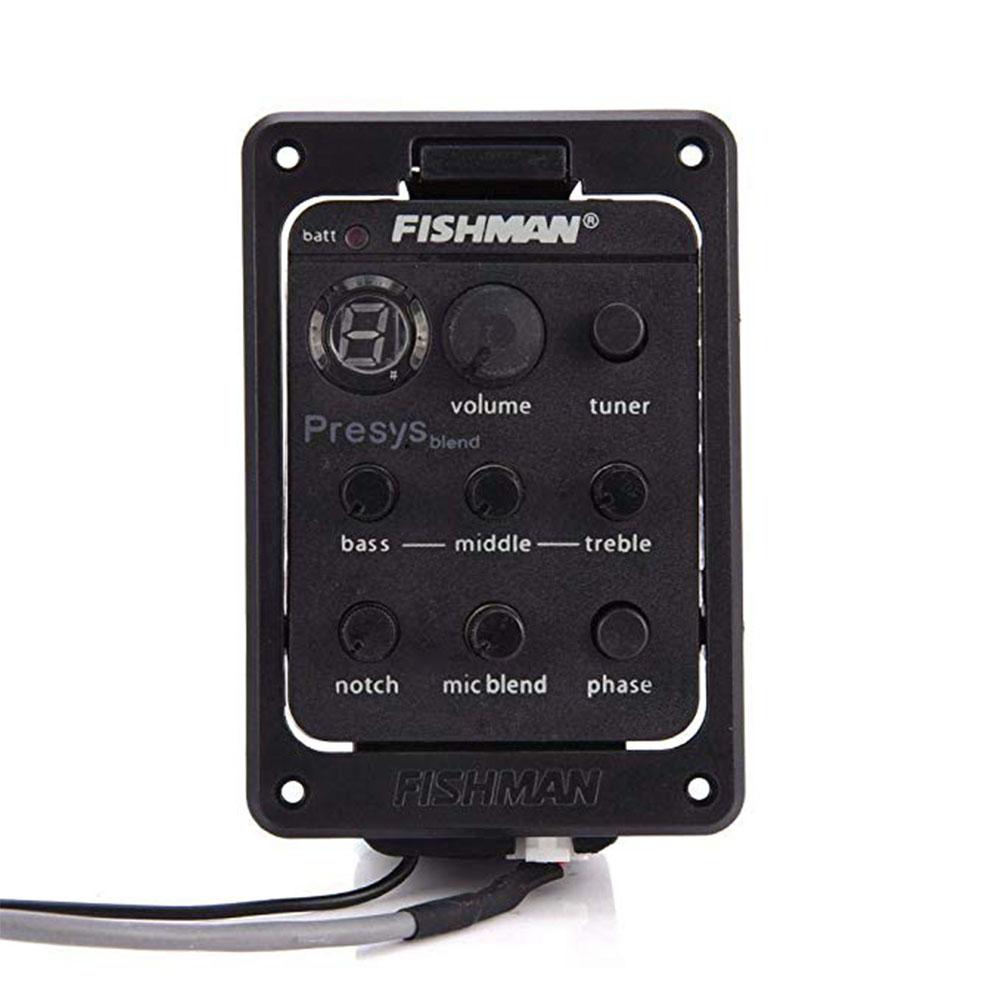 Fishman Presys 301 Mic mezcla de modo Dual pastilla acústica tablero de guitarra preamplificador EQ sintonizador Piezo pastillas apertura camioneta ecualizador