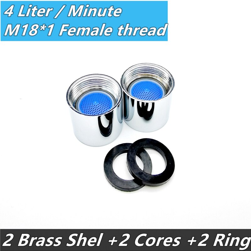 Wasourlf- Aireador de grifo de ahorro de agua M16 M18 M20, accesorios de grifo de rosca macho hembra, reemplazo de filtración de cocina para baño: Negro