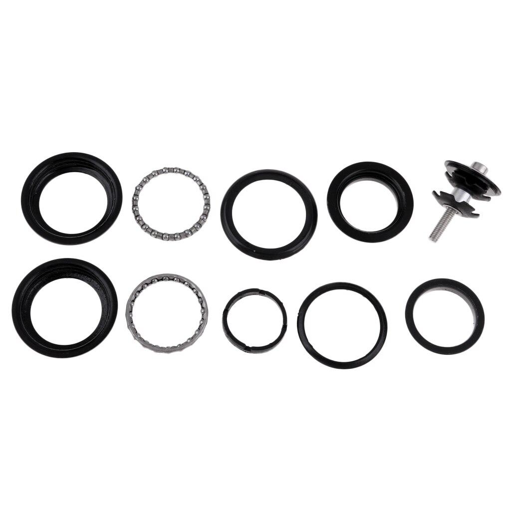 thumbnail image 2 of Heavy Duty 1-1/8 Inch Threadless MTB Bike Headset - Alloy / Steel, Black, Durable 2 of 6