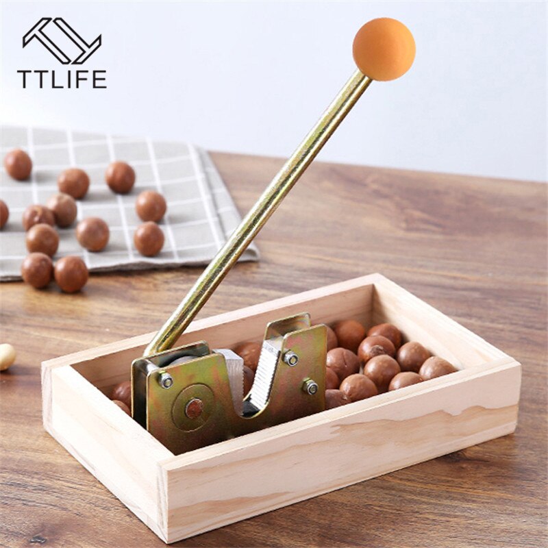 Pince à noix casse-noisette noix Machine à éplucher ouvreur de Macadamia robuste avec poignée en métal Durable pour amandes de noisettes