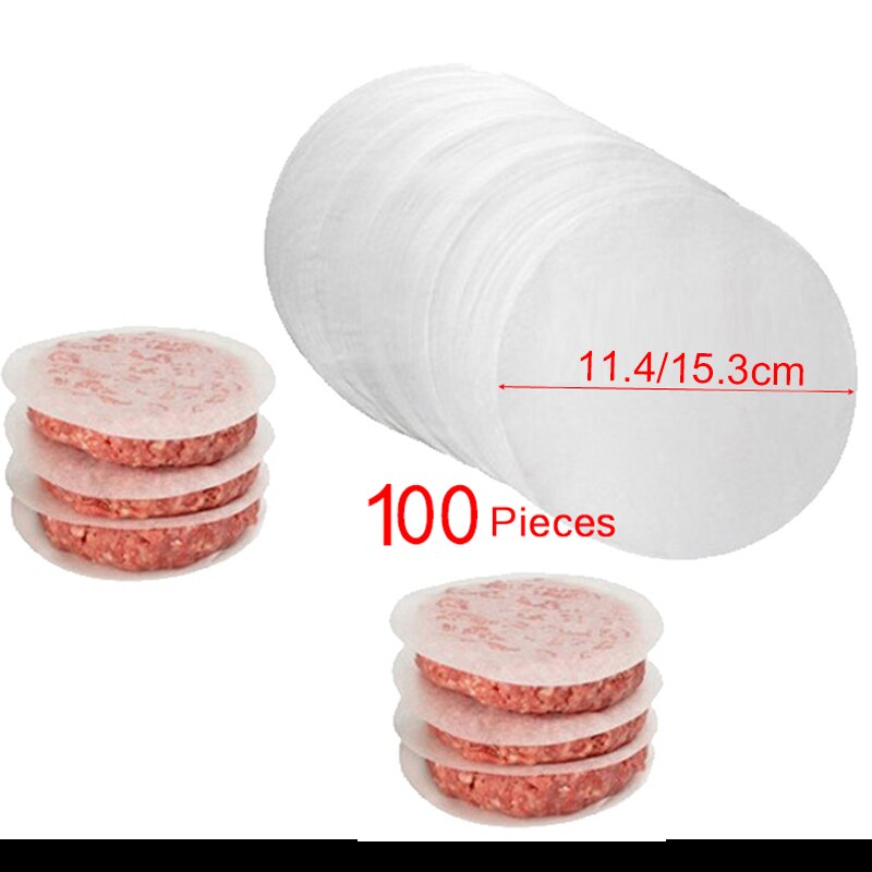 100 st/parti hamburgare presspatties papper patty oljepapper