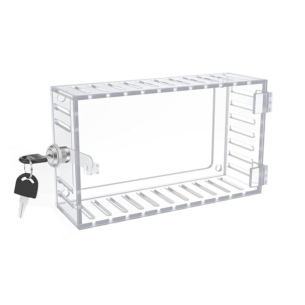 Universele Thermostaat Lock Box Met Sleutel Acryl Transparante Grote Thermostaat Protector Cover Voor Thermostaat Op Muur: Default Title