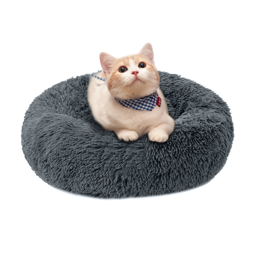 Ronde Hond Bed lange pluche Hond Kennel Wasbare Kat Huis Zachte Katoen Matten Sofa Voor kleine grote Hond Chihuahua Hond mand huisdier bed: B-5 / 45cm