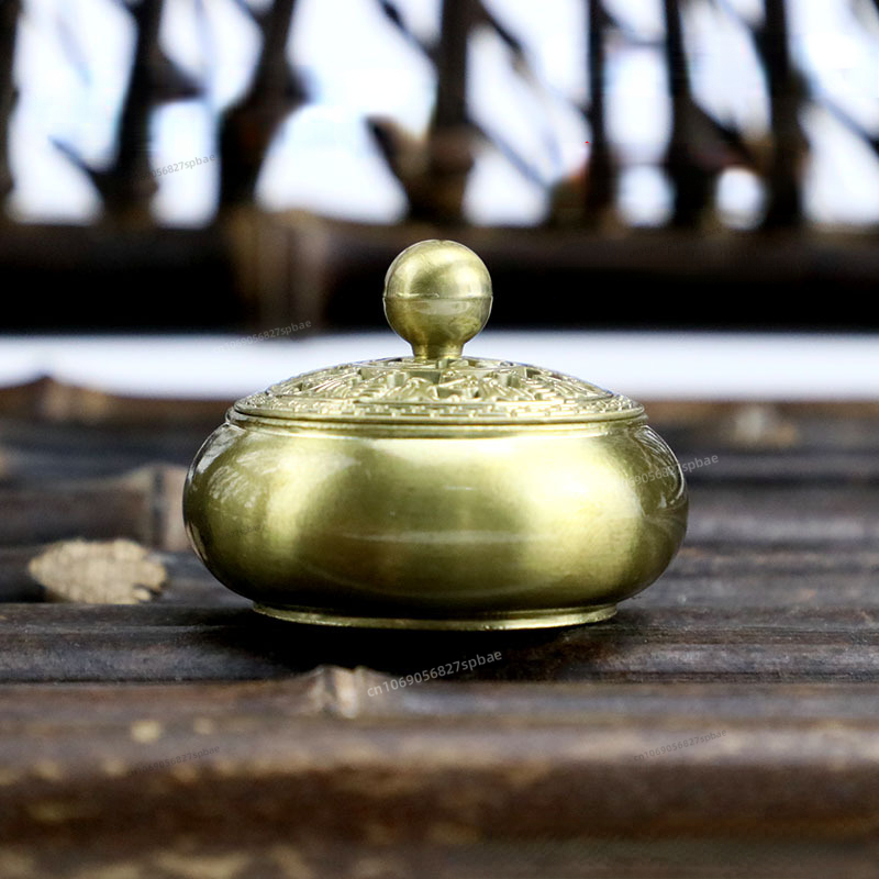 Utensilios budistas, quemador de incienso de loto, incensario arcaico de aleación de cobre, sándalo, muebles para el hogar, decoración para el hogar y la Oficina: Borgoña