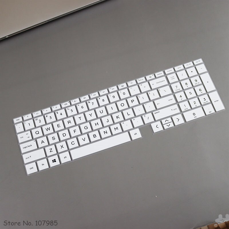 Cubierta protectora de silicona para teclado HP Envy 17, 17,3, , con lector de huellas dactilares, 17t, 17M-ch0013dx, 17-cg: White