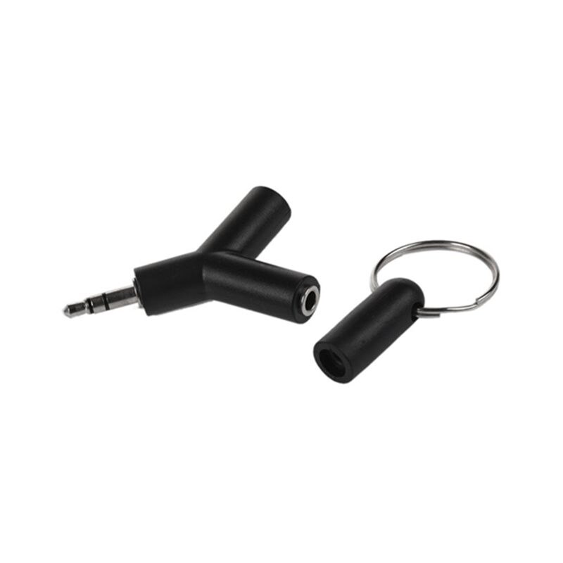 Mini Y Shaped 3.5mm Jack Stereo o Headset Splitter Connector Adapter Keyring 7.8cm x 3.6cm