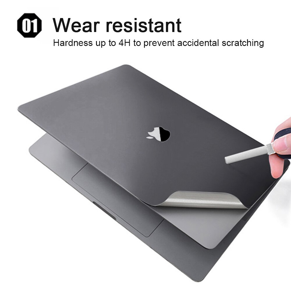 Laptop Skins For Apple MacBook Pro 16 Inch Notebook Case 4 in 1 Full Body Protective Skin Decals Stickers Protector Shell: Gray