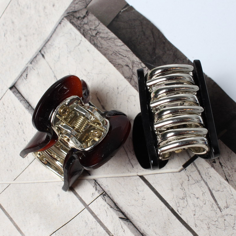 Conjunto de 4 unids/set de horquillas pequeñas para el pelo para mujer, accesorios para el cabello para niña, Color metálico brillante y Noble