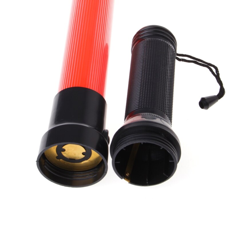 Linterna LED potente, vara de tráfico de plástico, 3 modos, configuración estroboscópica, 090F