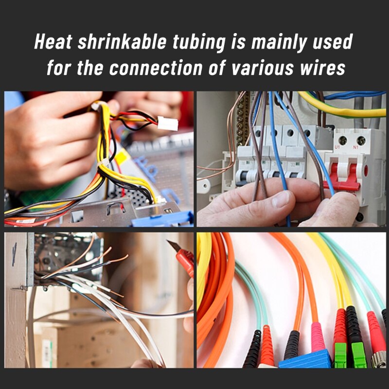 Heat Shrink Tubing 2:1 Electrical Wire Cable Wrap Assortment Kit for Wires Repairs Soldering Auto Wiring Waterproof