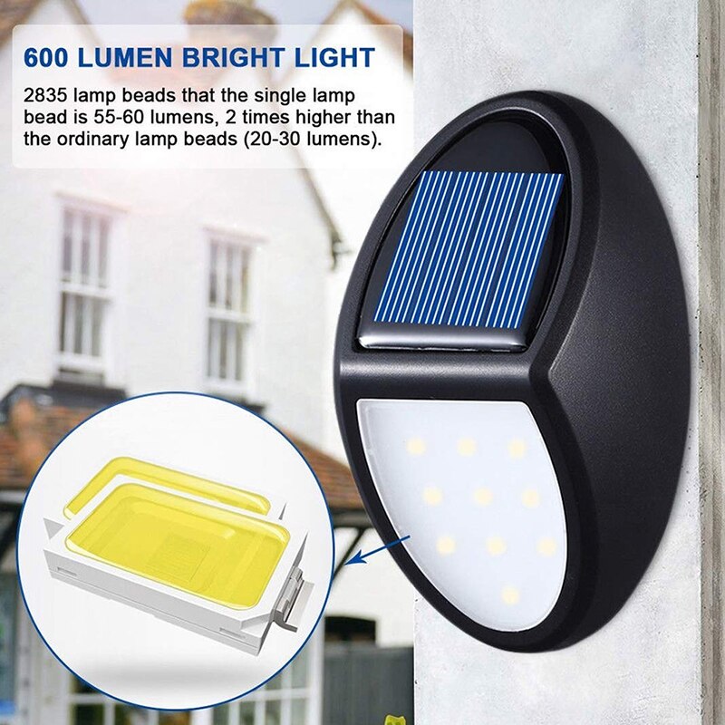 Udendørs væg led solcellelampe med bevægelsessensor nat sikkerhedspære gade gård sti havelampe solenergi led solar lys
