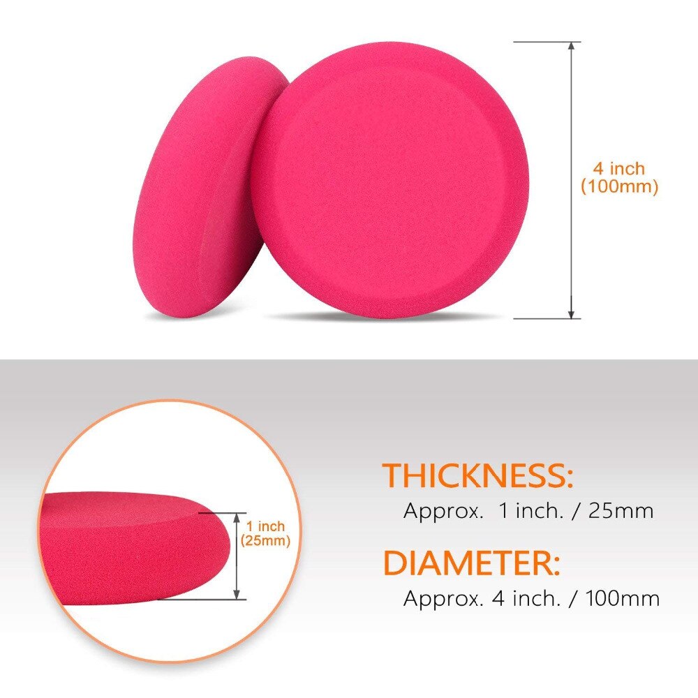 SPTA-tampon de cirage manuel 105mm | Éponge en Polyester Ultra-doux, applicateur de cire pour voiture, éponge Auto-épilation pour appliquer et enlever la cire de voiture