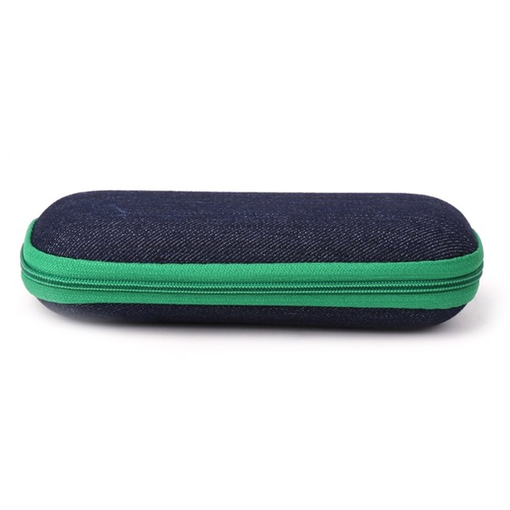 Estuche rígido de madera de para gafas de lectura, estuche para gafas de sol de cuero PU para hombres y mujeres: green