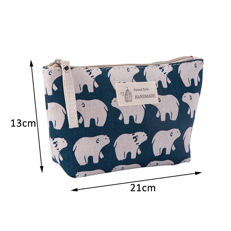 4 Kleuren Waterdichte Cosmetische Tassen Manicure Makeup Bag Reizen Accessoires Cosmetica Opslag Pouch Grote Capaciteit Voor Vrouwen: Polar bear