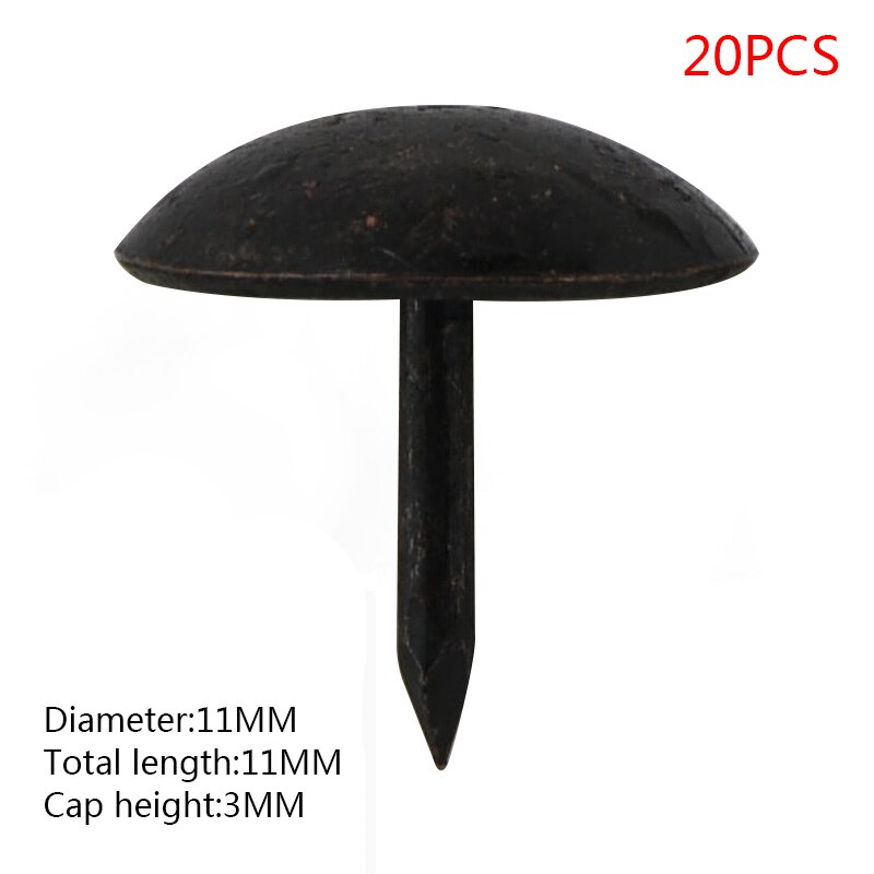 20 stücke/druckbolzen tür nagel Kasten Sofa verdickung Heftzwecke Zucht Hardware- schwarz druckbolzen dekoration Nagel Kunst schmuck: 11x11mm