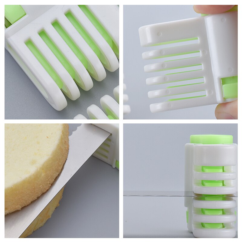 2 piezas/lote 5 capas DIY pastel cortador de pan nivelador rebanador fijador de corte accesorios de cocina herramienta de decoración de pasteles herramientas para Cocina