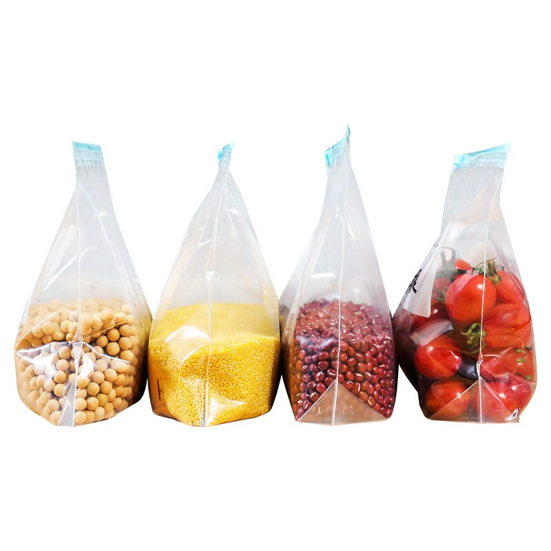 10 Stuks Herbruikbare Verse Rits Zak Voor Voedsel Plastic Zakken Fruit Groente Ziplock Voedsel Zak Keuken Voedsel Opbergtas organizer