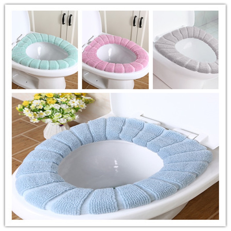Uniwersalny miękke zmywalne pokrowiec na deskę sedesową zestaw mata ocieplacz na zimę w łazience zagęszczony miękka podkładka poduszka wygodne Dropshipping