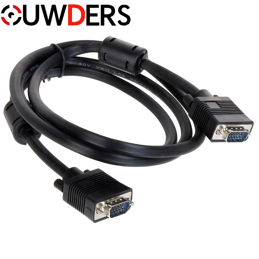 15 M Vga Kabel Computer-Monitor Laptop Male-To-Male Dirigent Full-Koper 15-Pin voor Pc Nvr Recorder