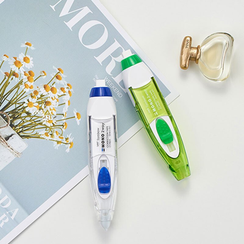 TOMBOW MONO 2WAY Eraser + Correction Tape Dual-use Erasers For Fids Rubber Kawaii School Supplies Japanese Stationery 1Pcs