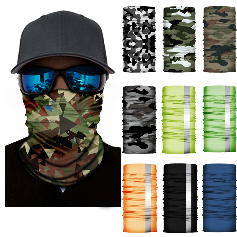 3D Camouflage Solid Bandana Buffs Neck Gaiter Headband Cycling Fishing Balaclava Mask Scarf Multifunctional Outdoor Headwear