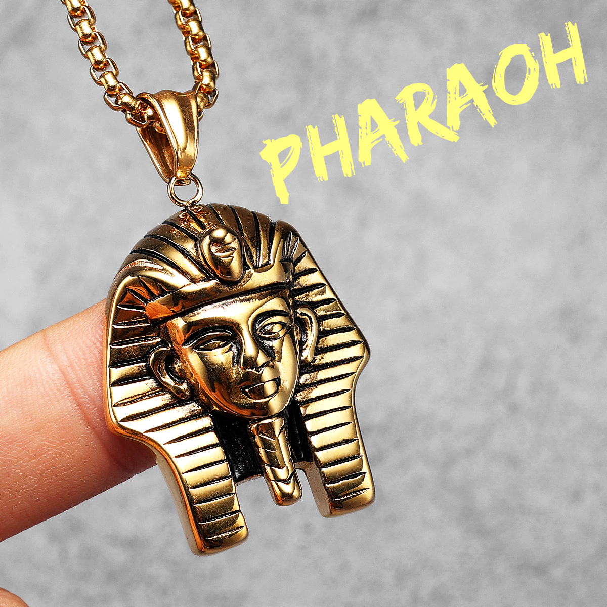 Colliers en acier inoxydable pour hommes et femmes, pharaon égyptien, Sphinx, pendentif de la présidence, amulette injuste, bijoux , , choses sympas: PLAQUÉ ARGENT