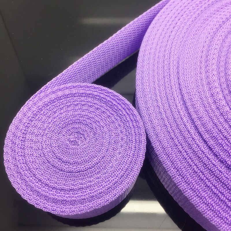 2yards/Lot 38MM PP Ribbon Strap Nylon Webbing Knapsack Strapping Bags Crafts DIY Dog Accessories: Light Purple