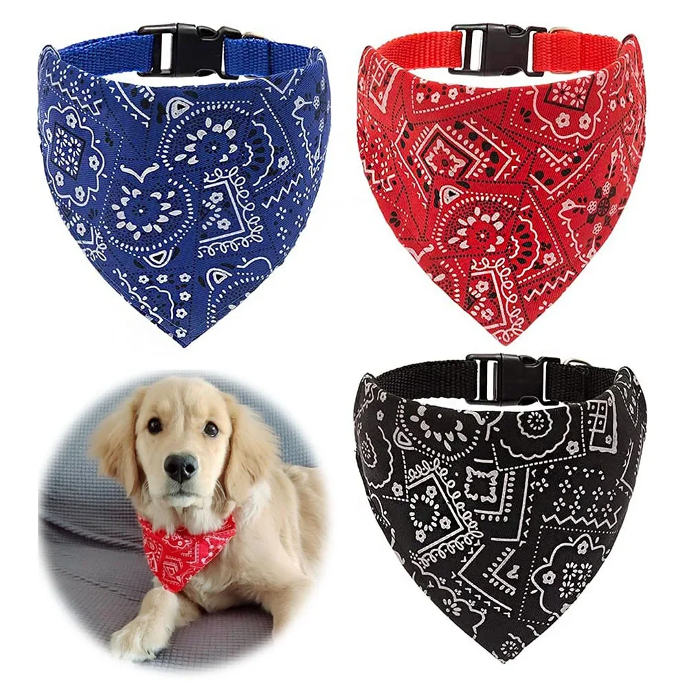 Pañuelo para perro, bufanda para cachorro y gato, collares ajustables para perros pequeños, medianos y grandes, pañuelo para mascotas, Baberos, accesorios de vestir