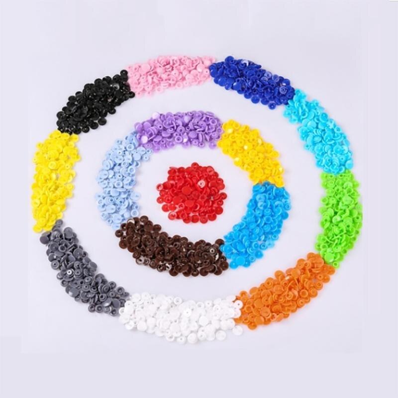 200-440 stücke Kunststoff Druckknopf mit Druckknöpfen Zangen Werkzeug Kit Organizer Container Druck Naht Druckknopf Druckknöpfen werkzeuge