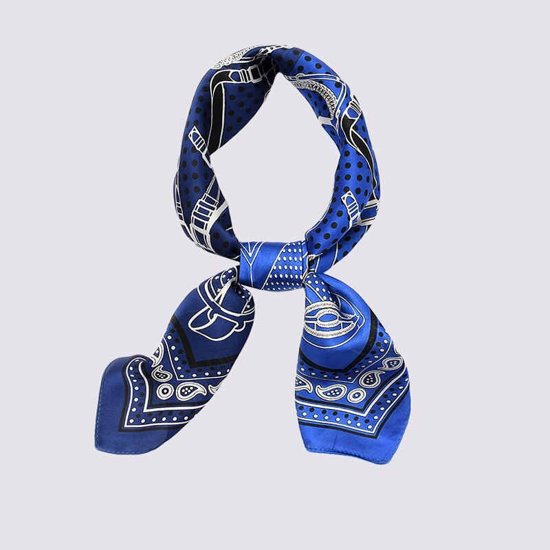 Retro Square Small Scarf Men Shirt Decorated Silk Neckwear Women Office Bandana