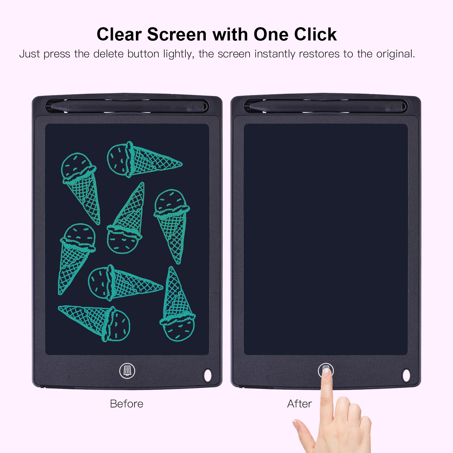 Portable 8.5 Inch LCD Writing Tablet Reusable Erase Electronic Digital Drawing Board Graphics Handwriting Pad with Stylus Pen