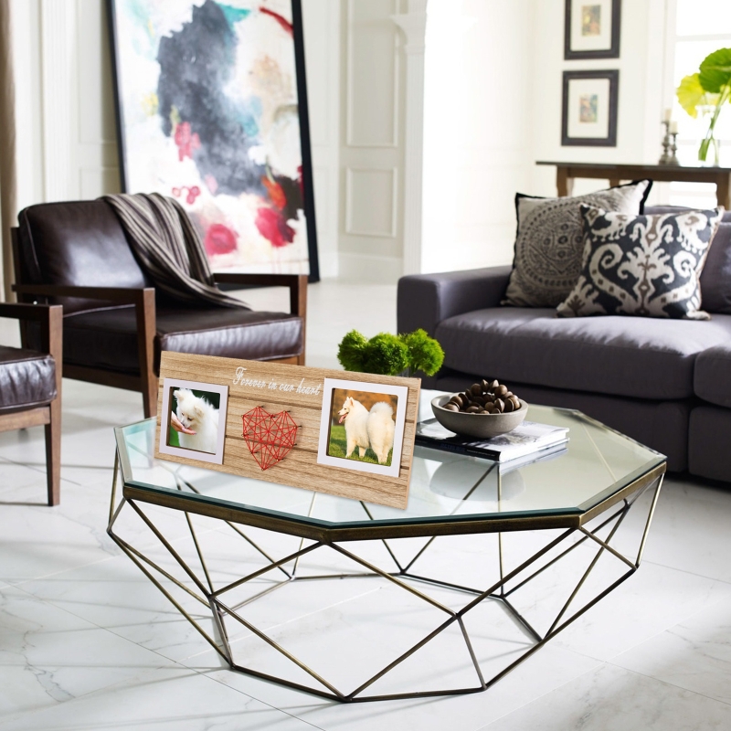 Wooden Dog Photo Frame Heart Shape Memorial Picture Frame Wood Crafts