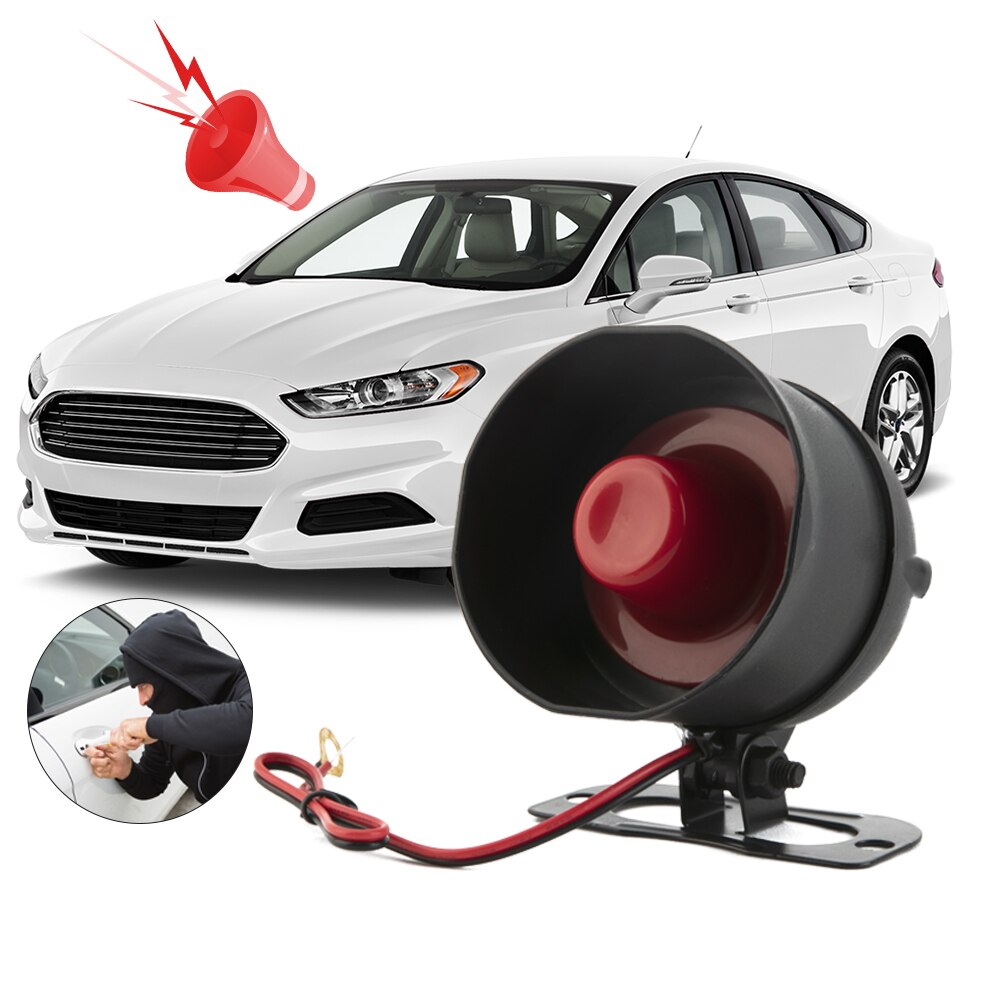 Car Alarm Vehicle System 1-Way Universal Protection Security System Keyless Entry Siren + 2 Remote Control Burglar