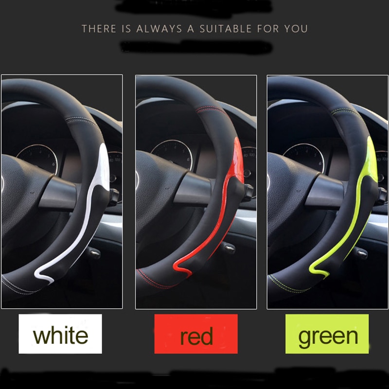 Auto Stuurhoes 36/38/40 cm wit rood groen Micro Fiber Lederen Antislip Comfortabele auto-interieur bescherming accessoires